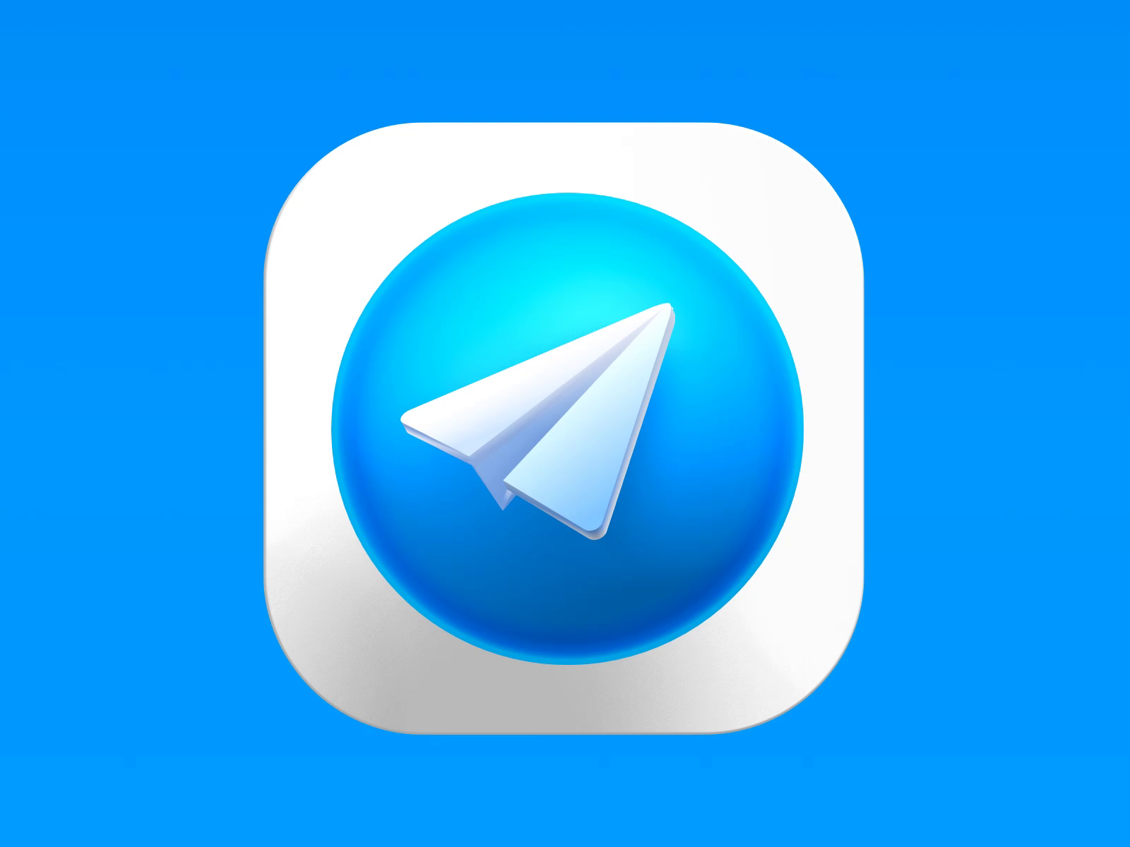 3D Telegram Icon